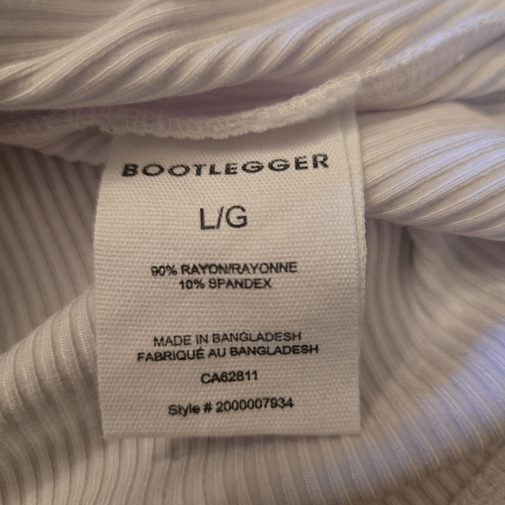Women's White Ribbed Tank Top - Picture 5 of 7